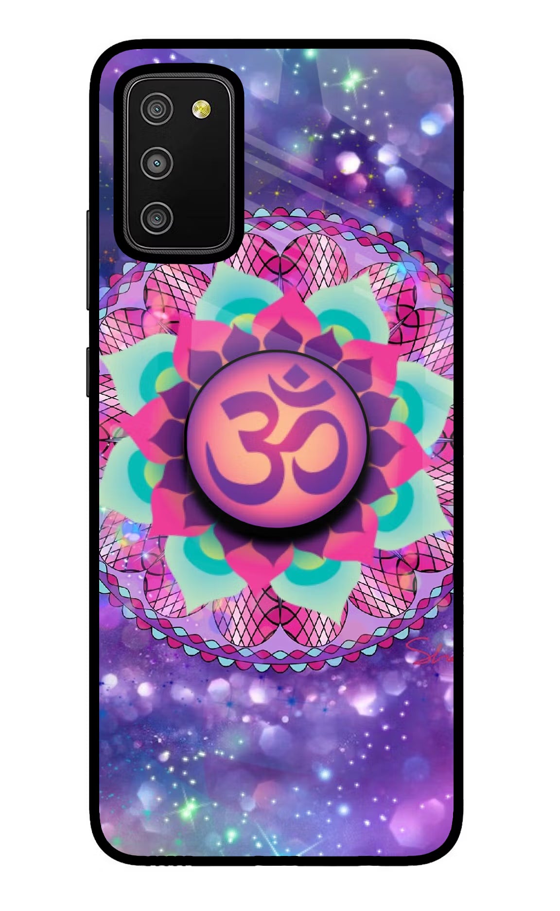 Om Purple Samsung M02s Pop Case by Casekaro