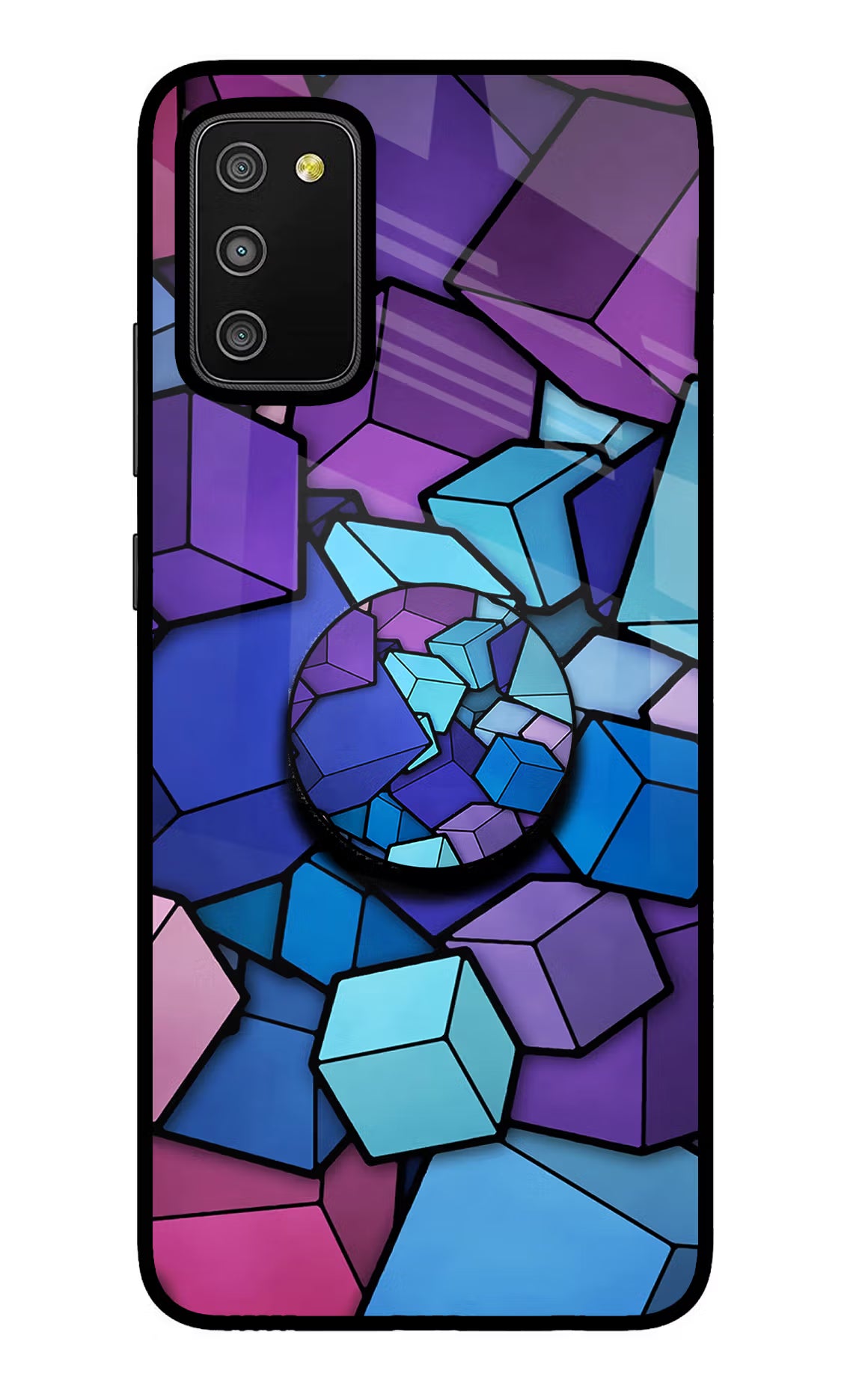 Cubic Abstract Samsung M02s Pop Case by Casekaro