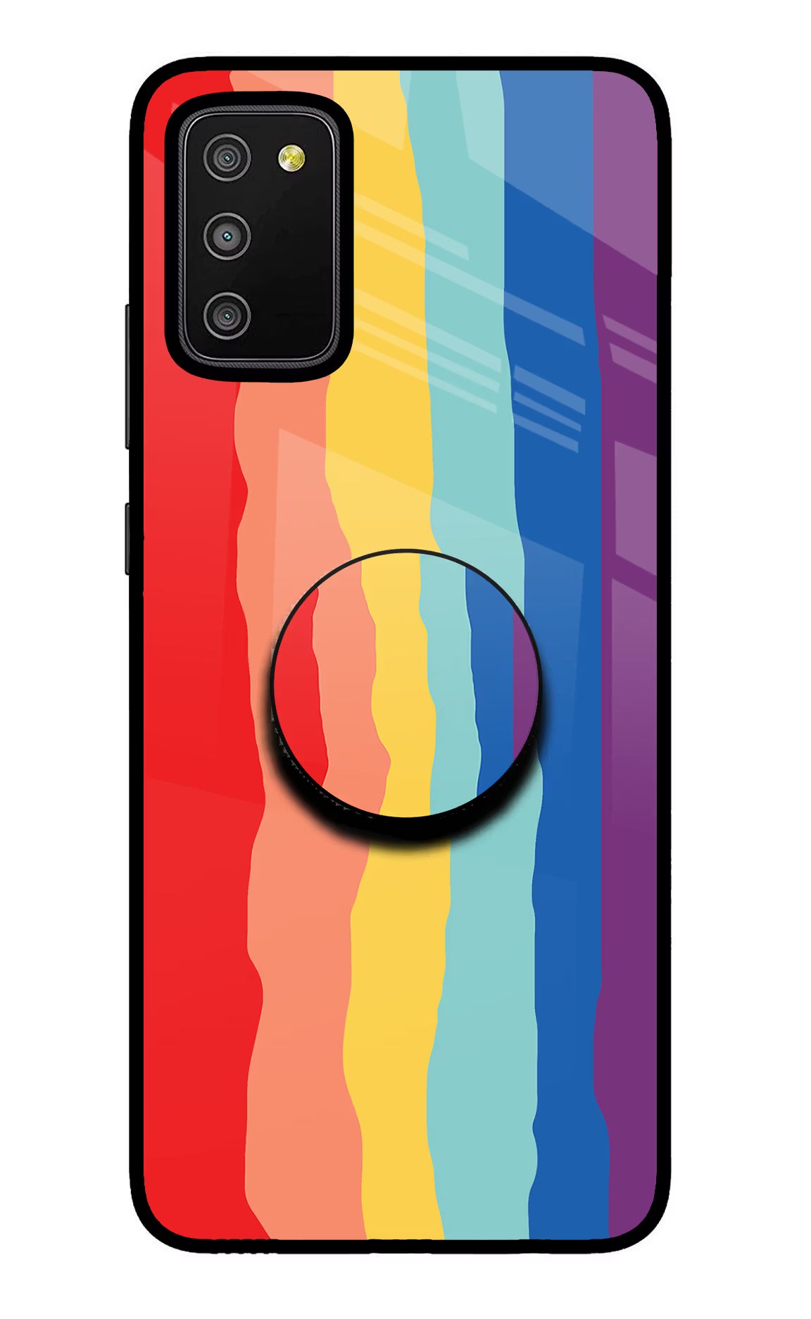 Rainbow Samsung M02s Pop Case by Casekaro