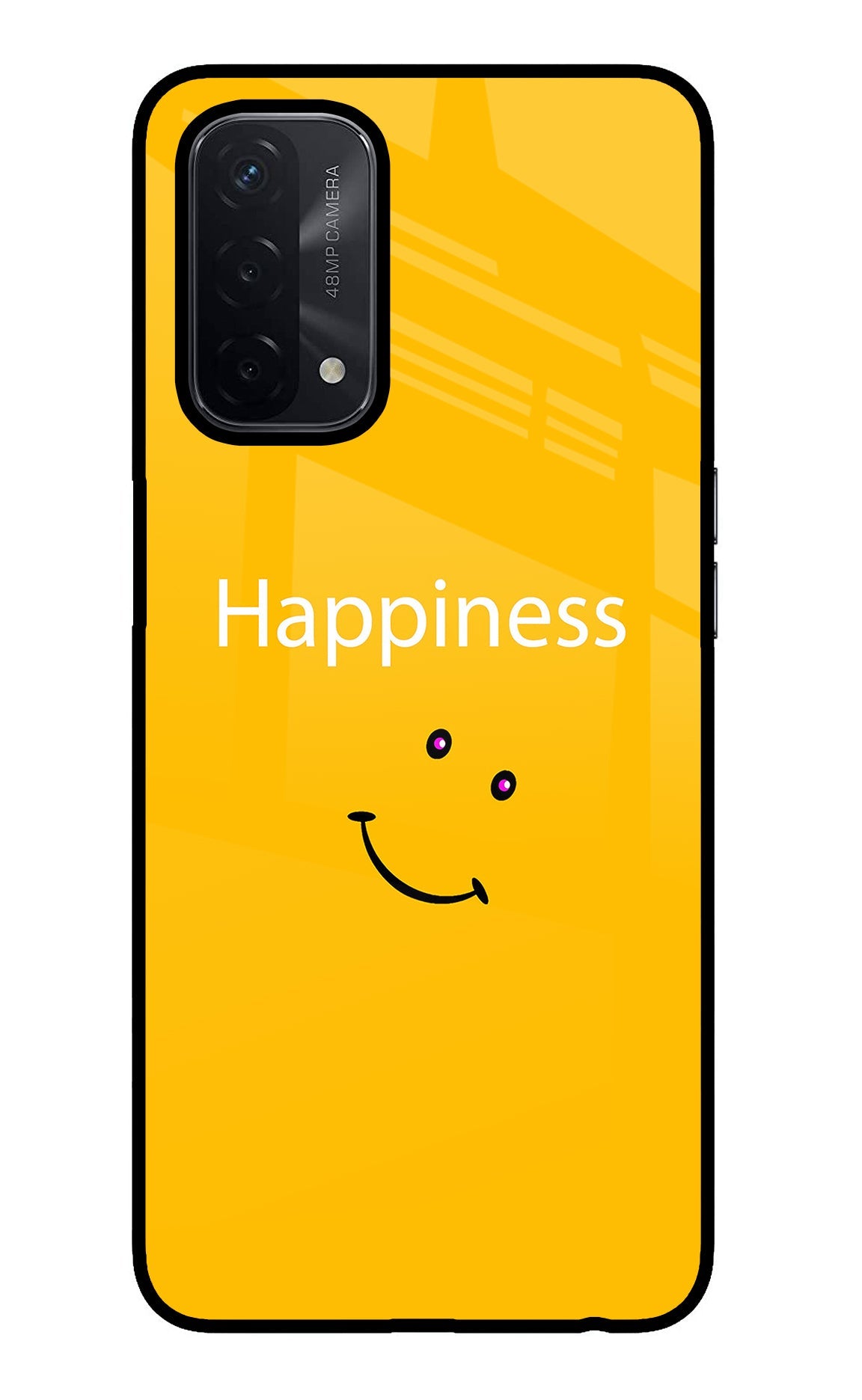 Happiness With Smiley Oppo A74 5G Glass Case