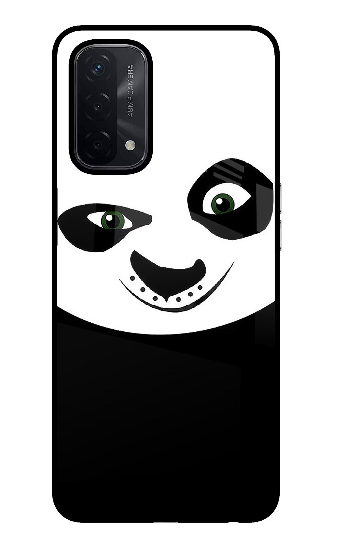 Panda Oppo A74 5G Glass Case Back Cover by Casekaro
