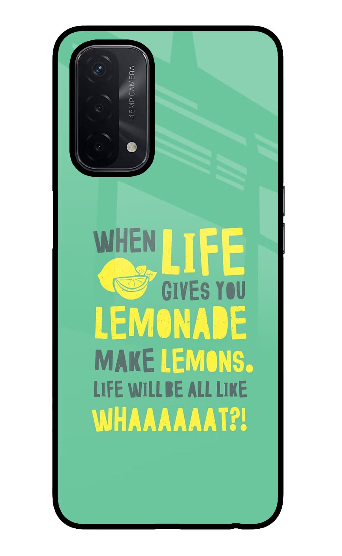 Quote Oppo A74 5G Glass Case Back Cover by Casekaro