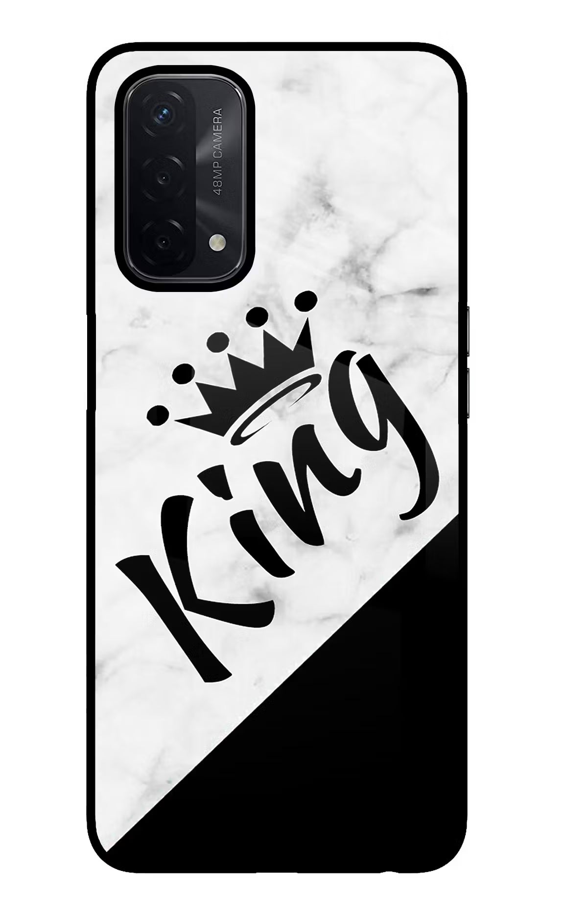 King Oppo A74 5G Glass Case Back Cover by Casekaro