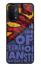 Superman Oppo A74 5G Glass Case Back Cover by Casekaro