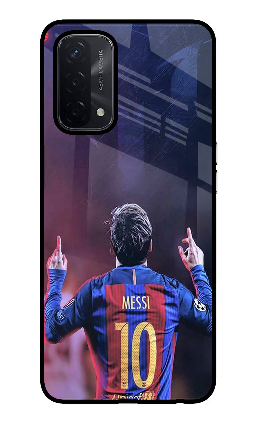 Messi Oppo A74 5G Back Cover, Glass case
