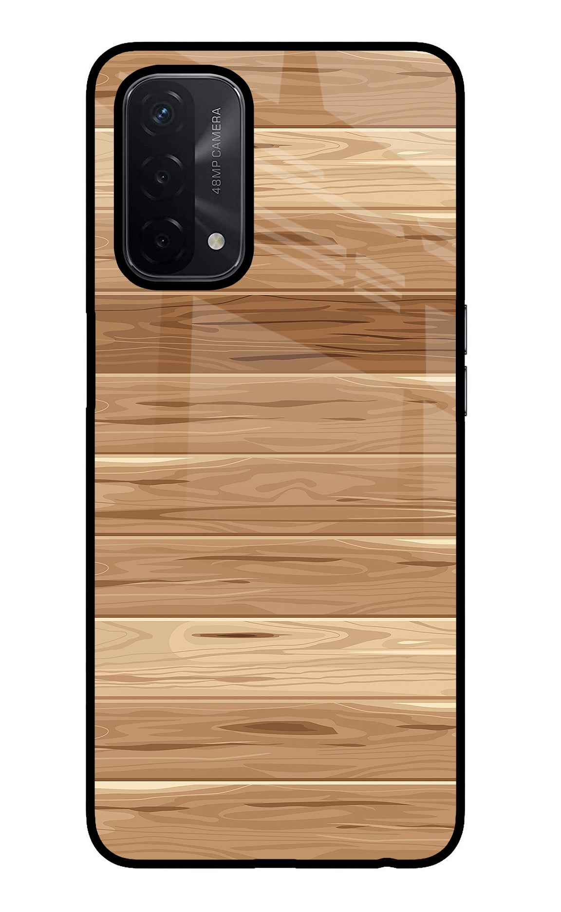 Wooden Vector Oppo A74 5G Glass Case