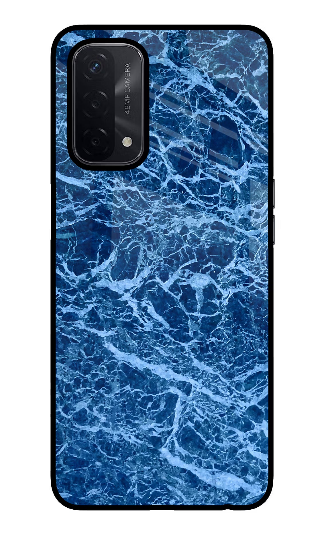 Blue Marble Oppo A74 5G Glass Case Back Cover by Casekaro