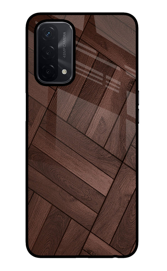 Wooden Texture Design Oppo A74 5G Glass Case