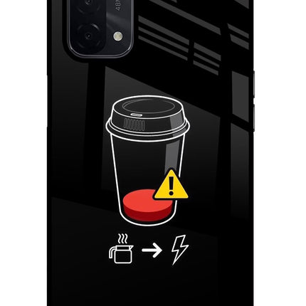 Coffee Oppo A74 5G Glass Case Back Cover by Casekaro