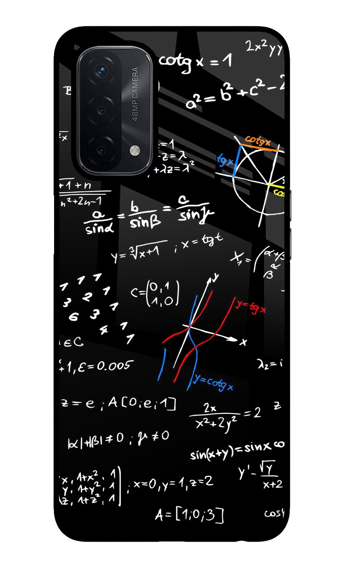 Mathematics Formula Oppo A74 5G Glass Case