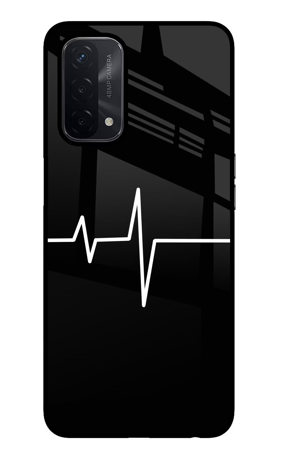 Heart Beats Oppo A74 5G Glass Case Back Cover by Casekaro