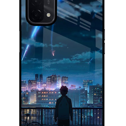 Anime Oppo A74 5G Glass Case Back Cover by Casekaro