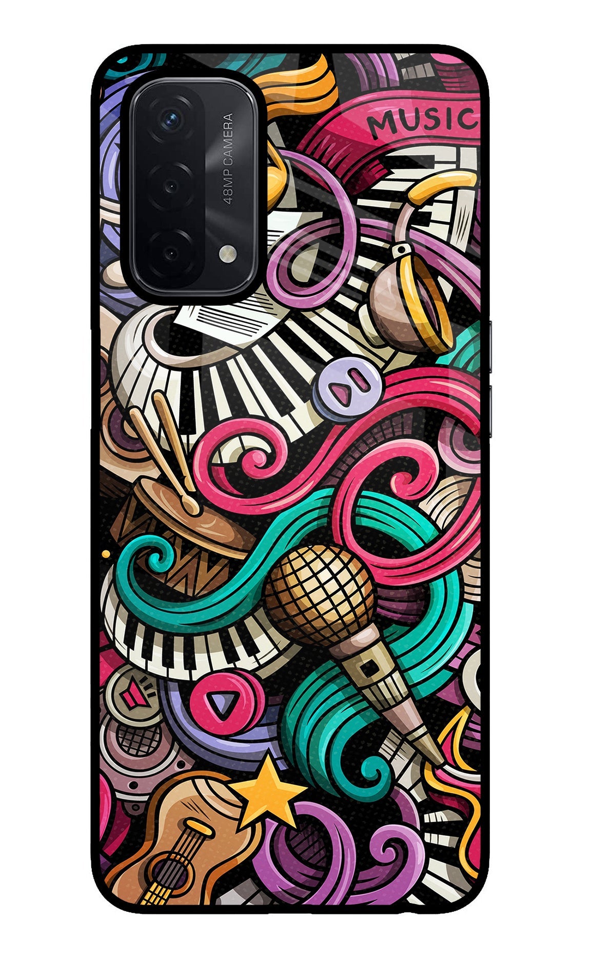 Music Abstract Oppo A74 5G Back Cover