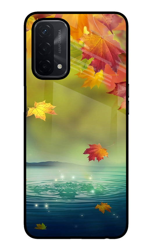 Flowers Oppo A74 5G Glass Case