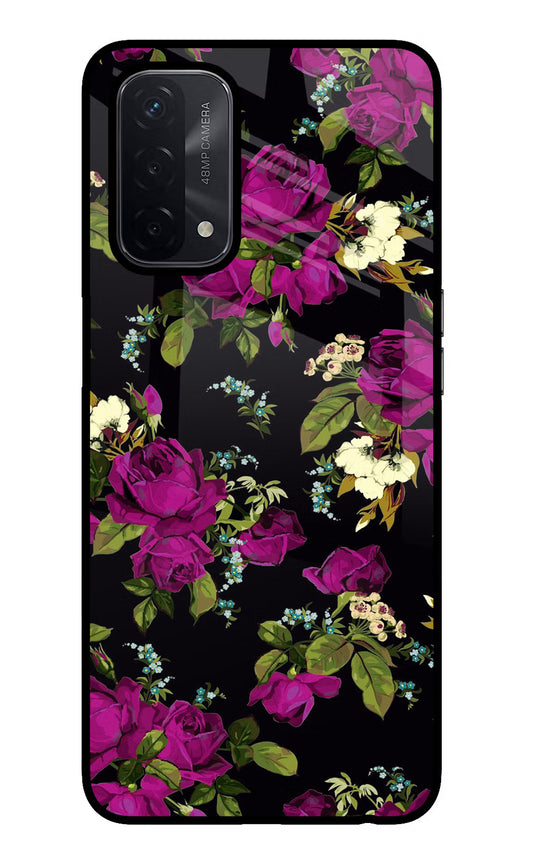 Flowers Oppo A74 5G Glass Case
