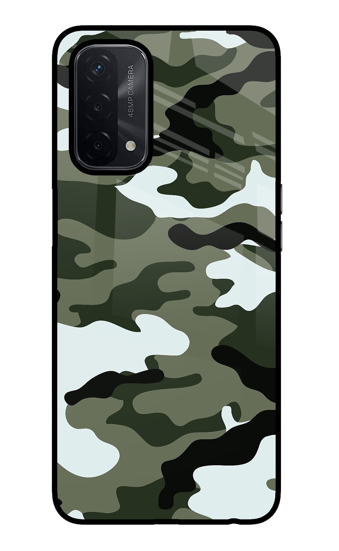 Camouflage Oppo A74 5G Glass Case