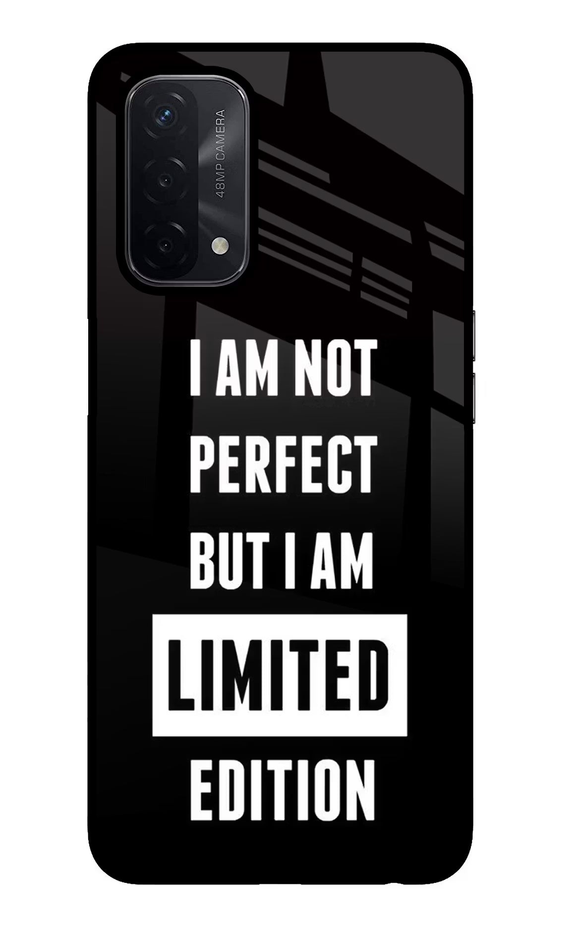 I Am Not Perfect But I Am Limited Edition Oppo A74 5G Glass Case Back Cover by Casekaro
