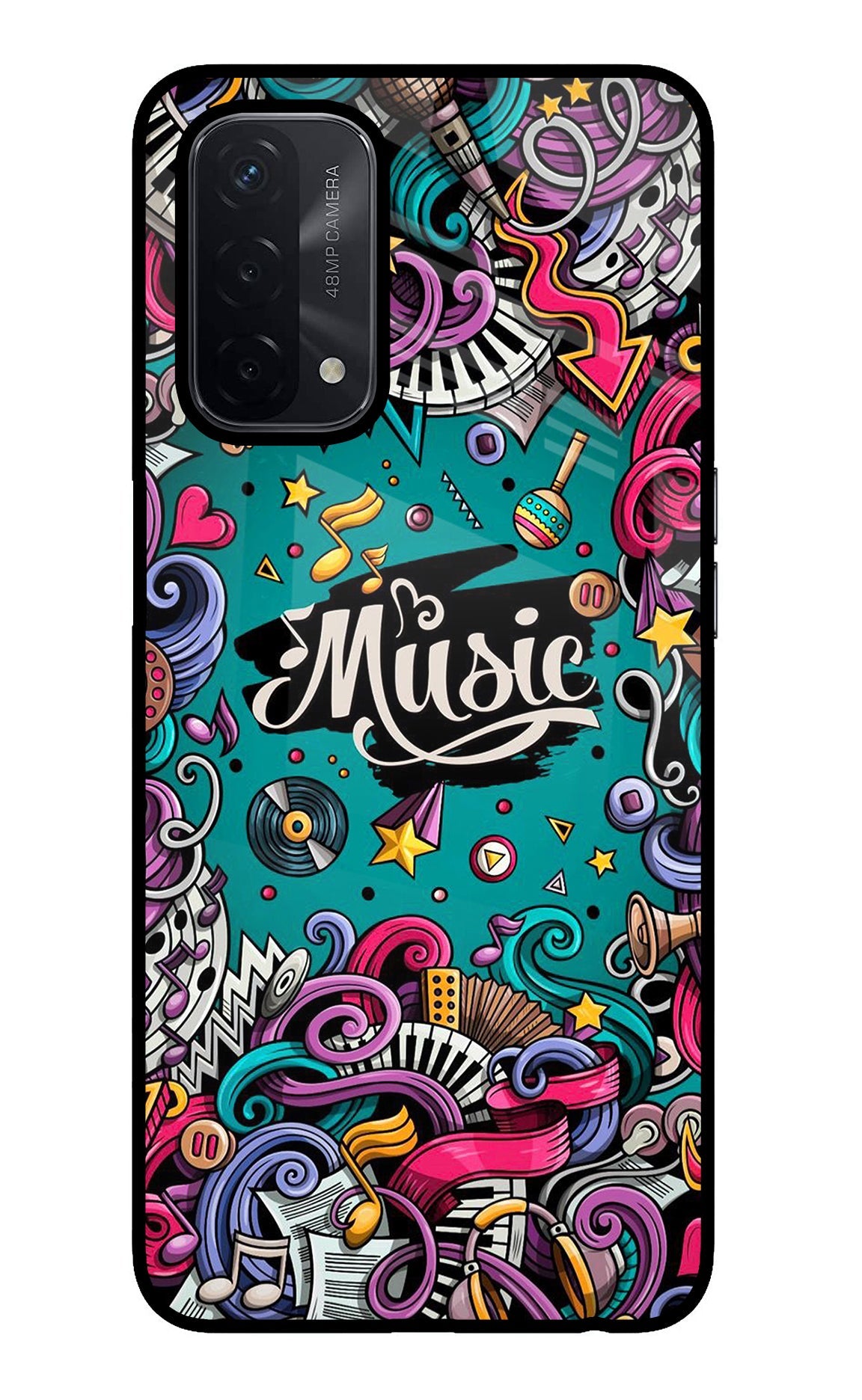 Music Graffiti Oppo A74 5G Back Cover