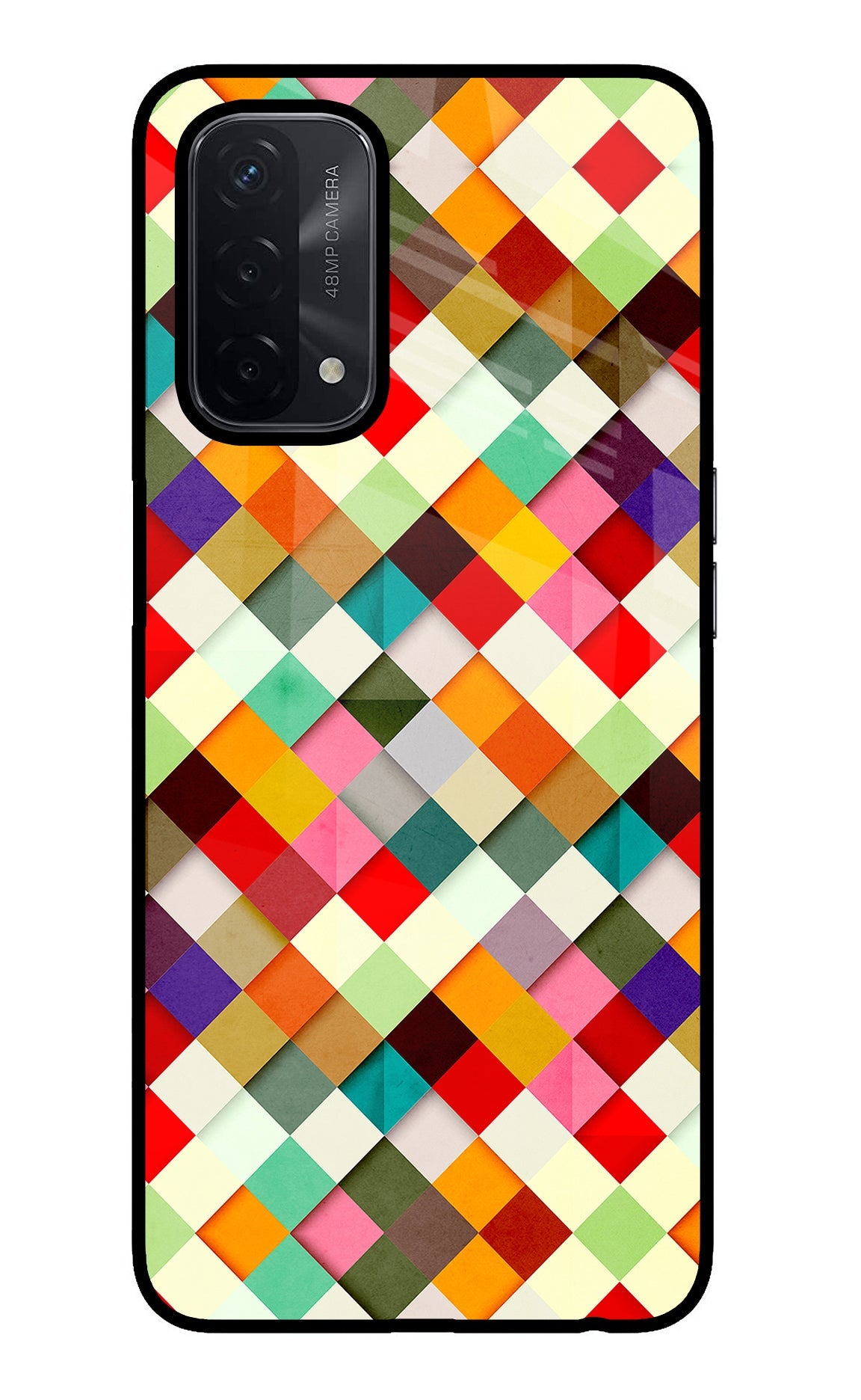 Geometric Abstract Colorful Oppo A74 5G Back Cover