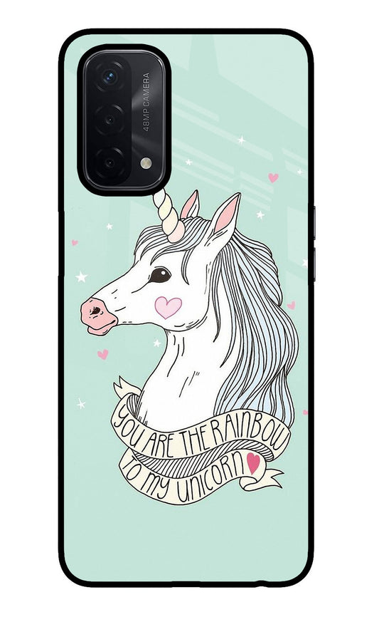 Unicorn Wallpaper Oppo A74 5G Glass Case