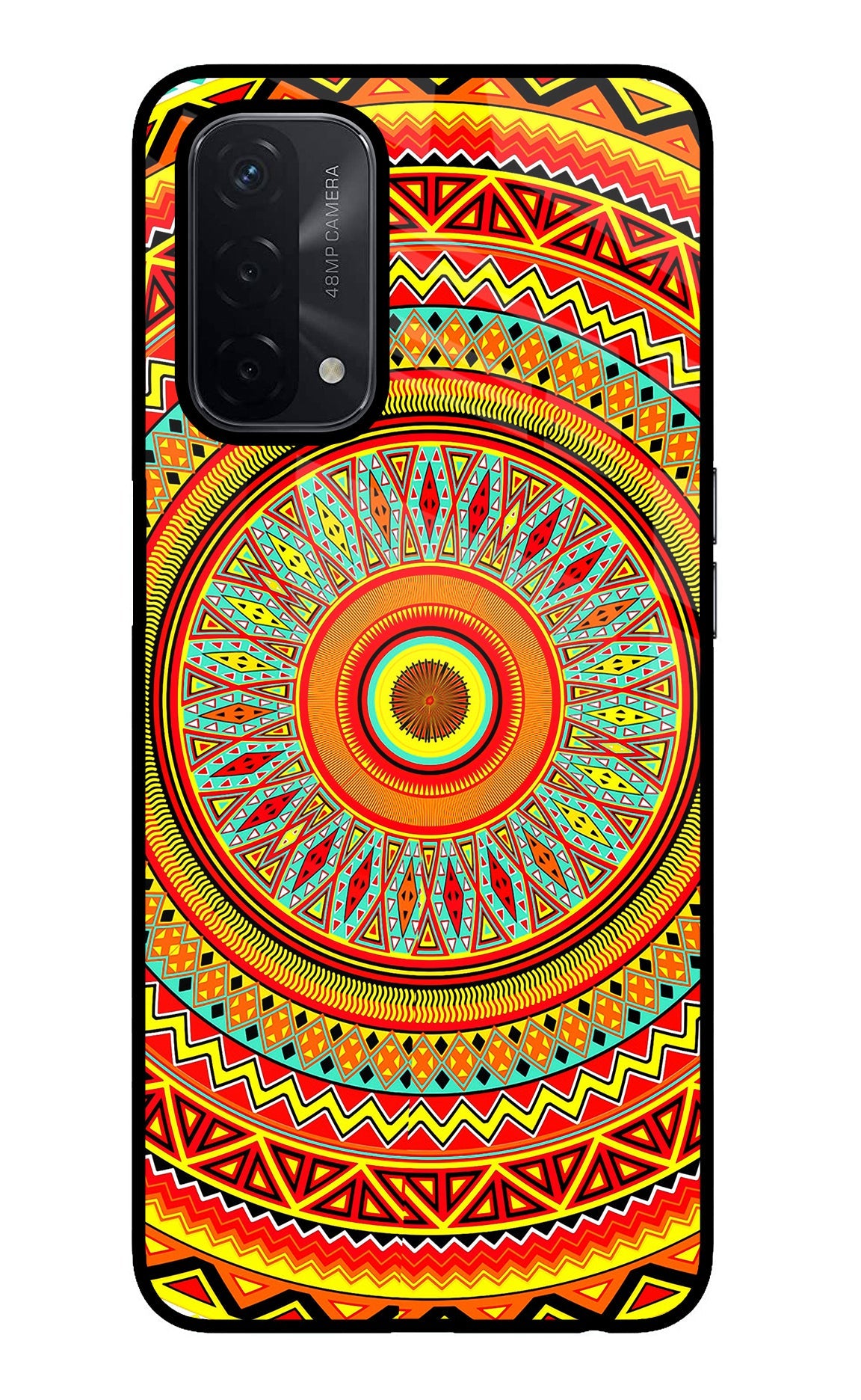 Mandala Pattern Oppo A74 5G Glass Case