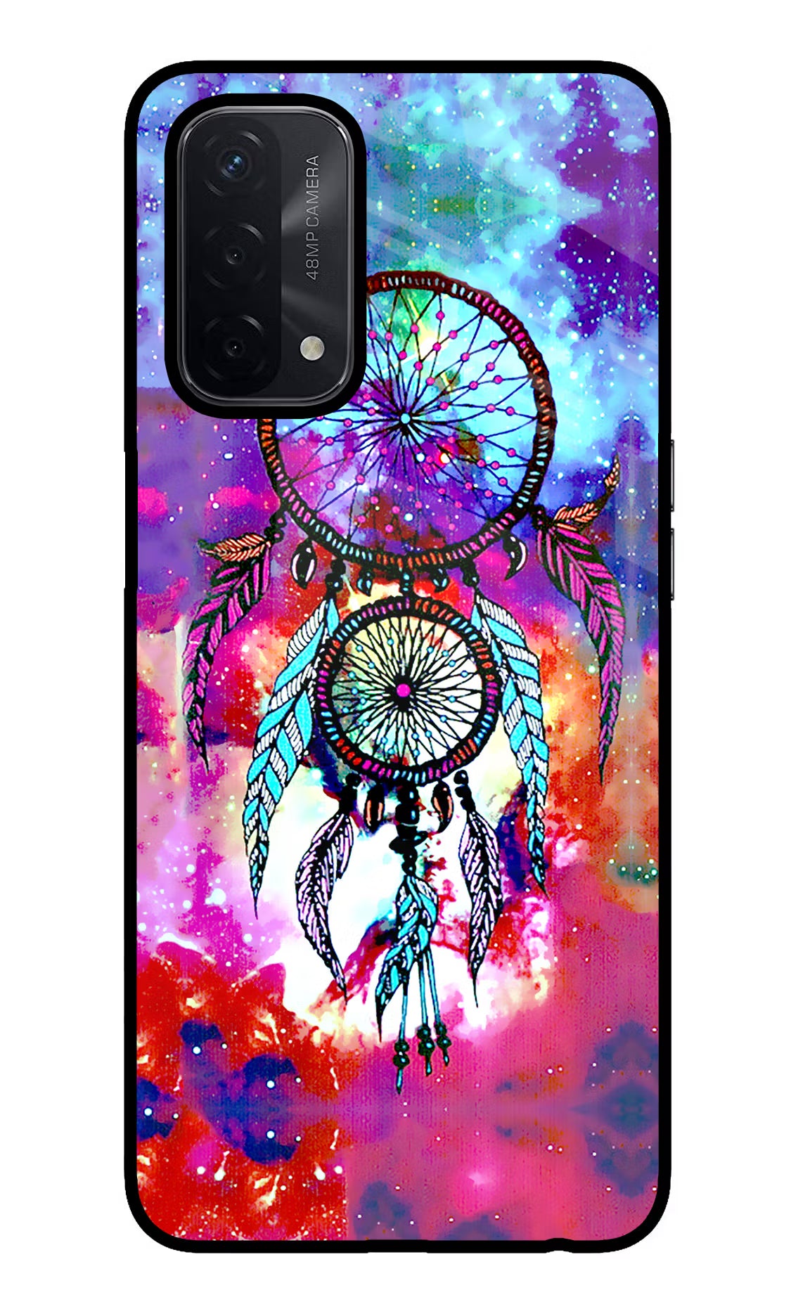 Dream Catcher Abstract Oppo A74 5G Glass Case Back Cover by Casekaro