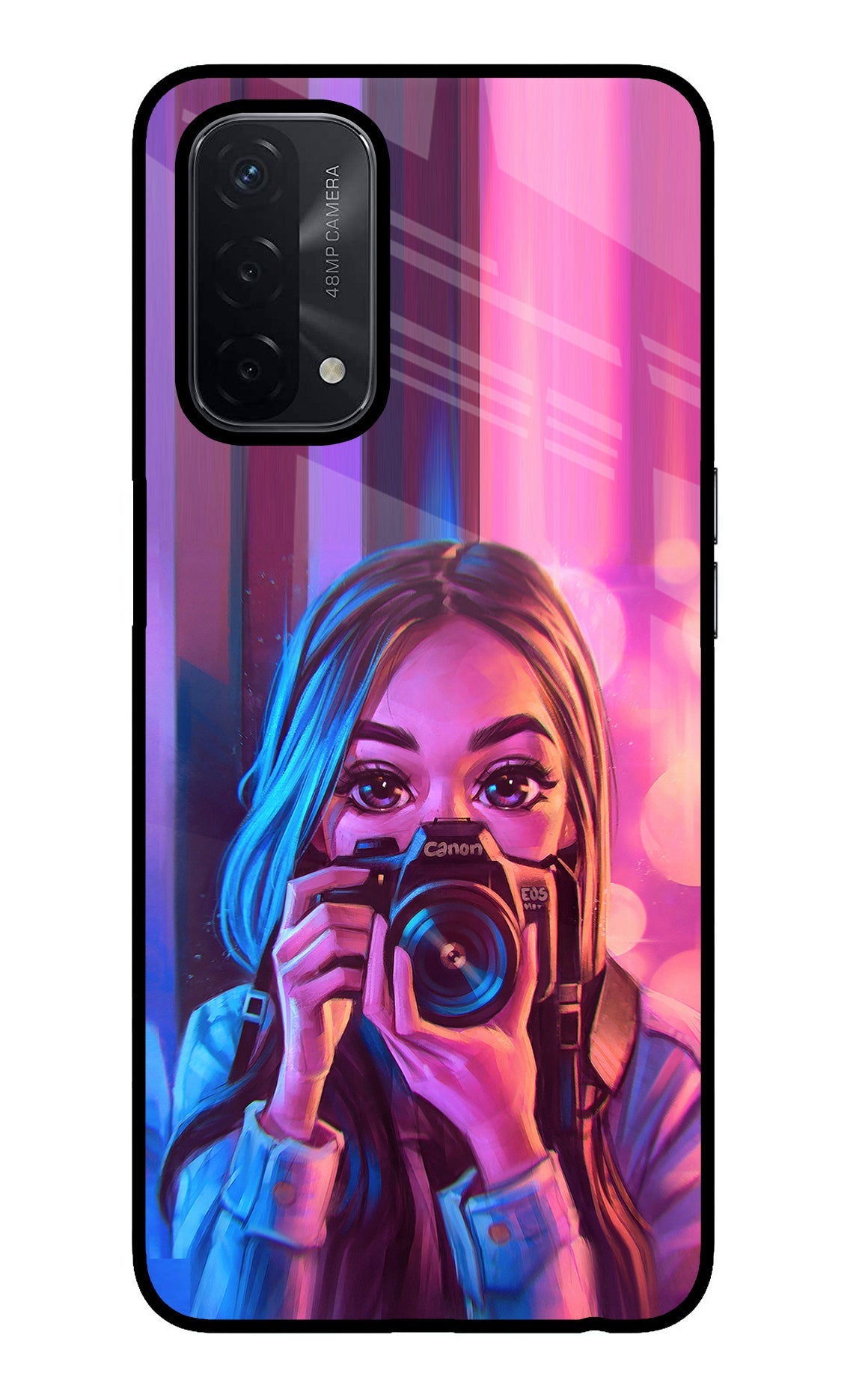 Girl Photographer Oppo A74 5G Back Cover