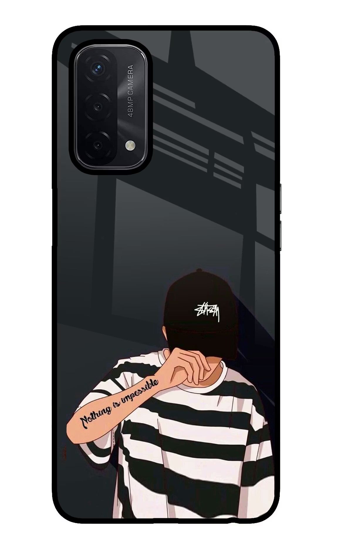 Aesthetic Boy Oppo A74 5G Glass Case