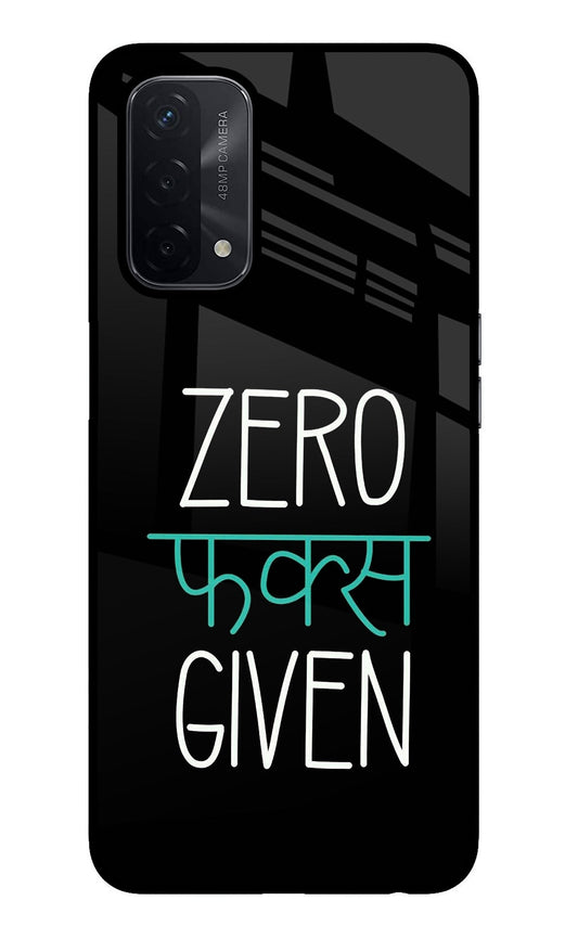 Zero Fucks Given Oppo A74 5G Glass Case