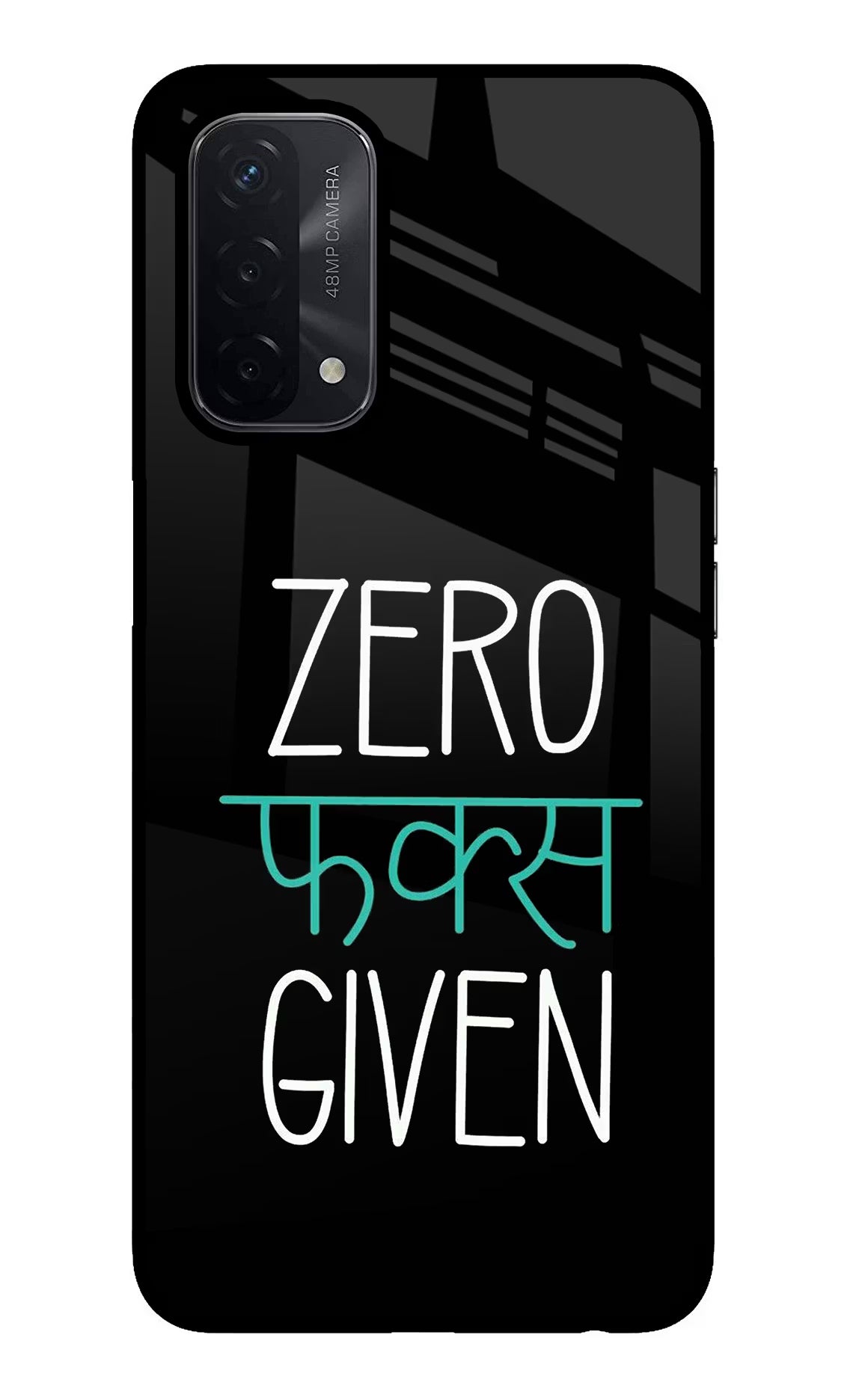 Zero Fucks Given Oppo A74 5G Glass Case