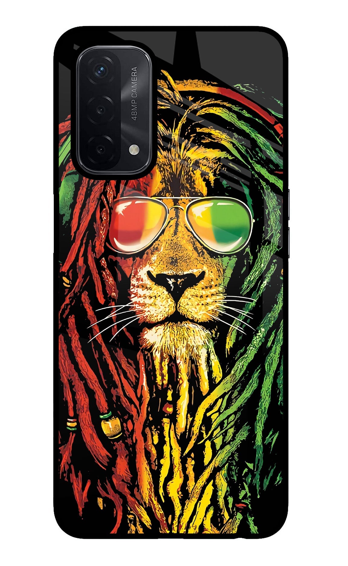 Rasta Lion Oppo A74 5G Back Cover