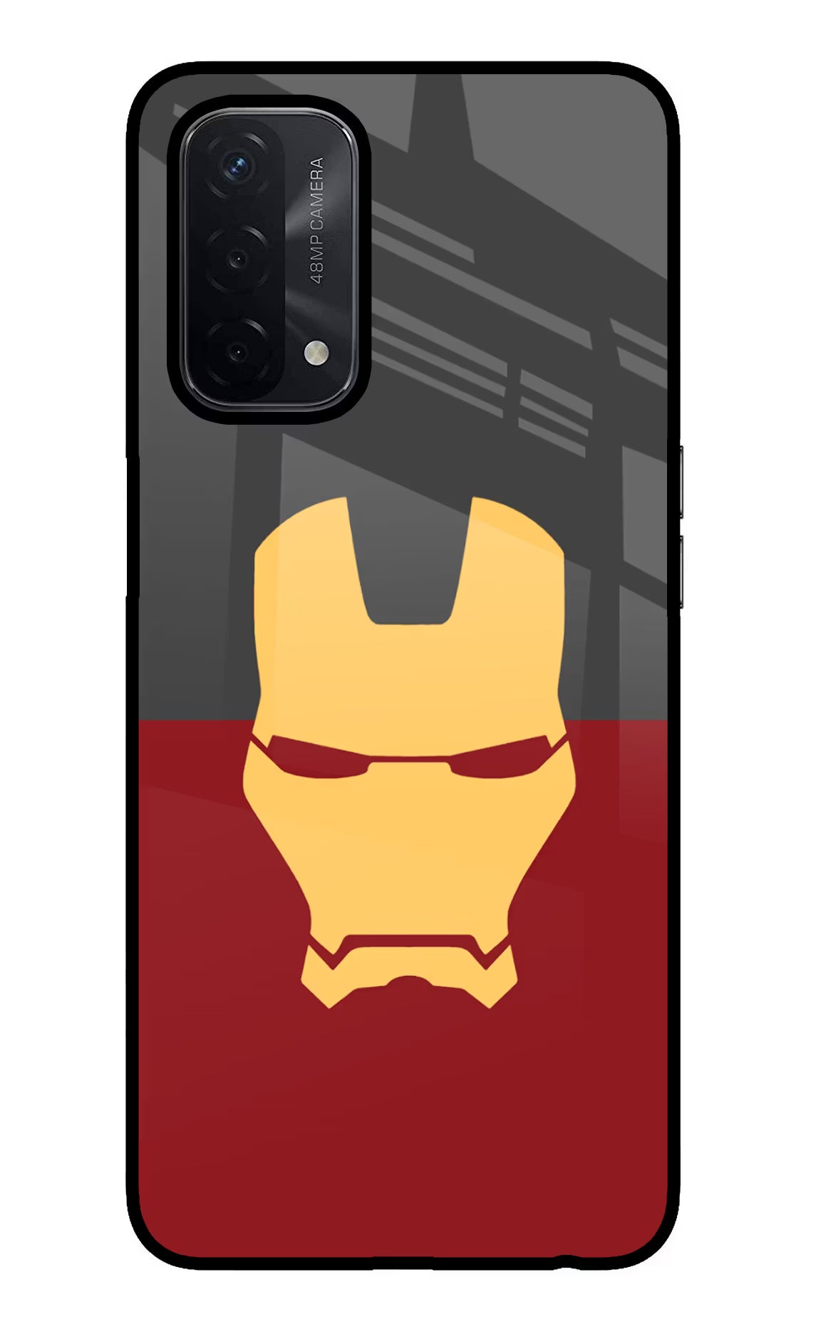 Ironman Oppo A74 5G Glass Case Back Cover by Casekaro