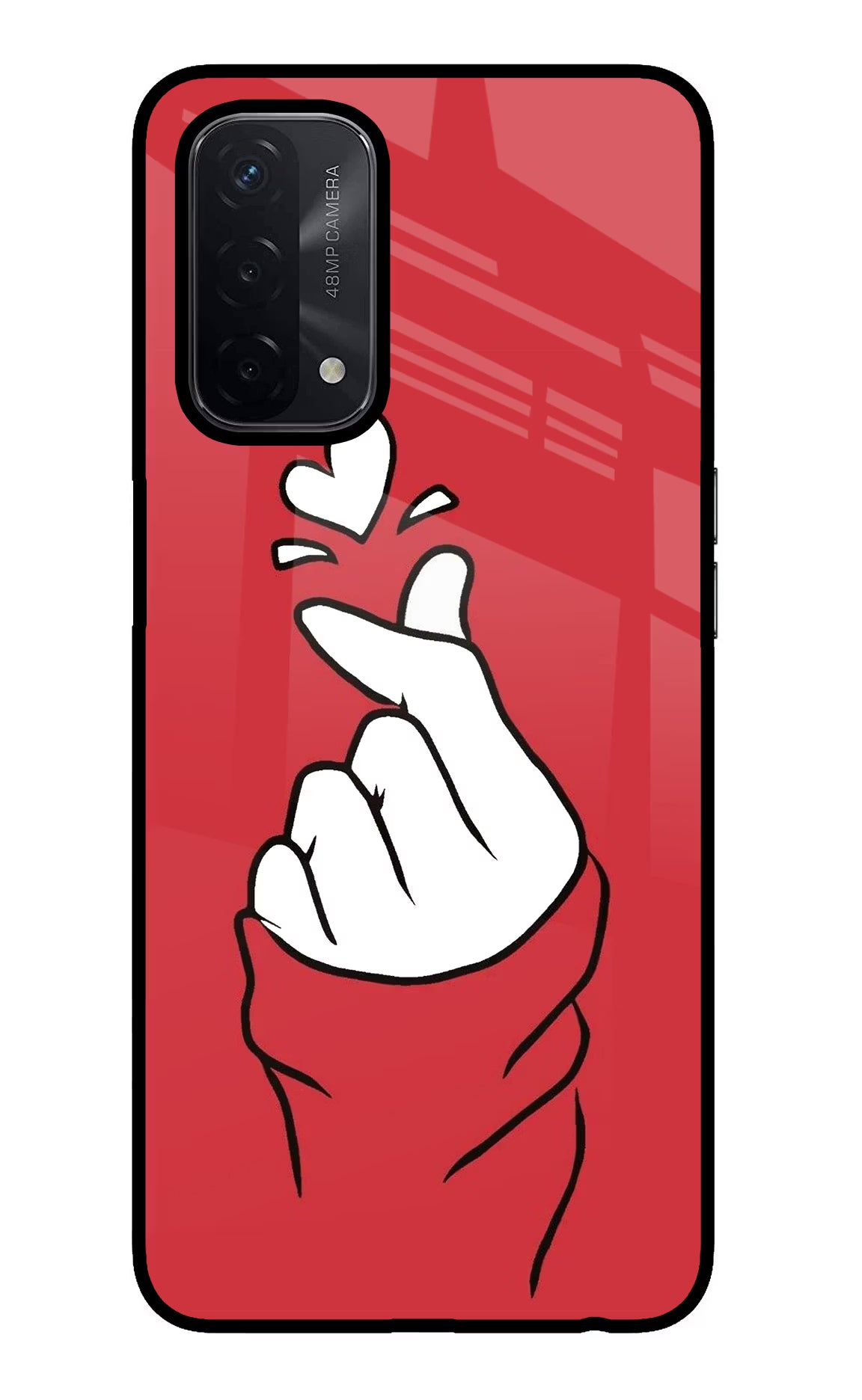 Korean Love Sign Oppo A74 5G Glass Case