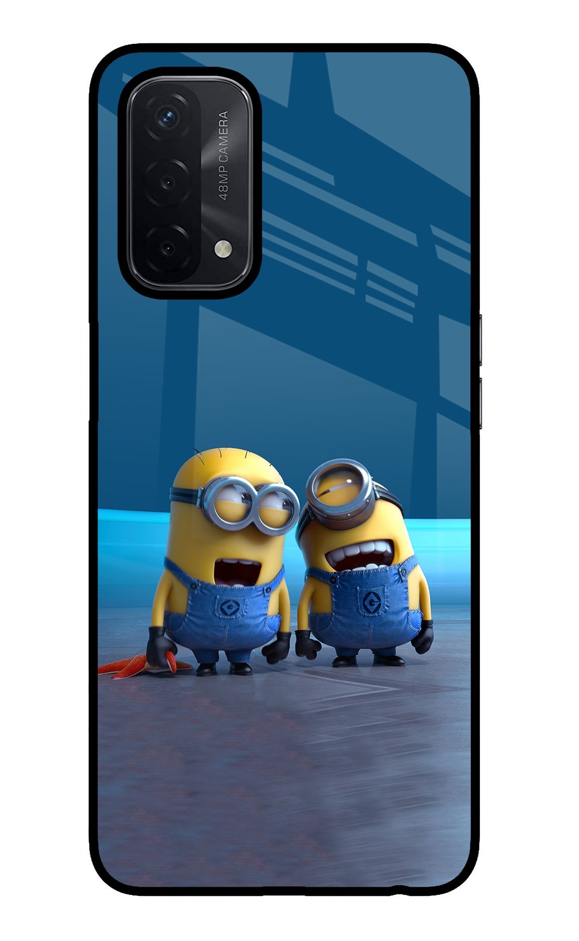 Minion Laughing Oppo A74 5G Glass Case