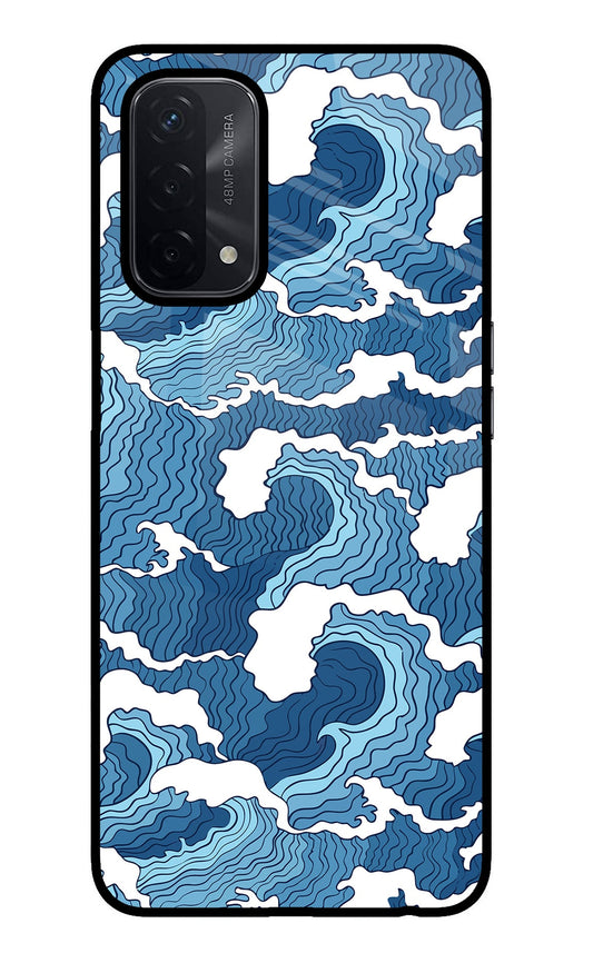 Blue Waves Oppo A74 5G Glass Case