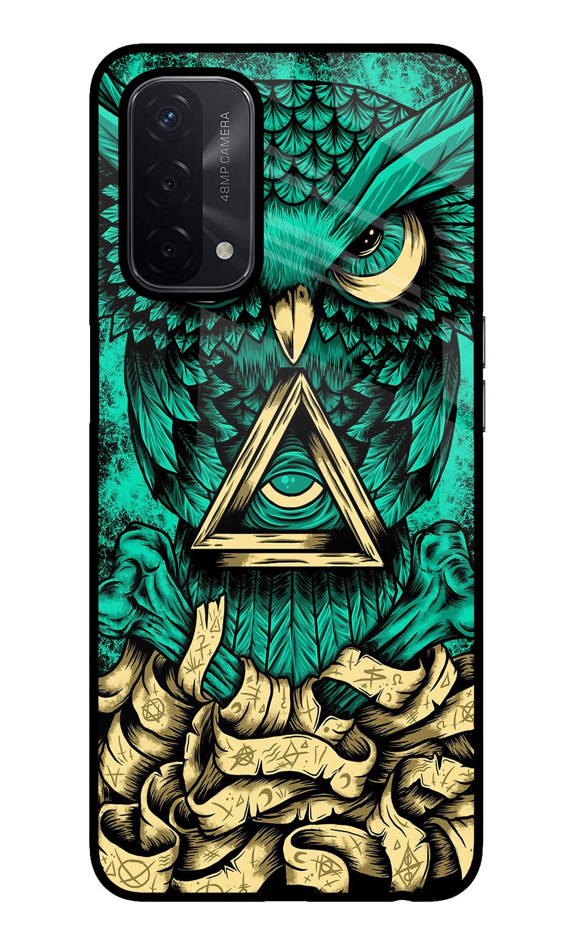 Green Owl Oppo A74 5G Back Cover