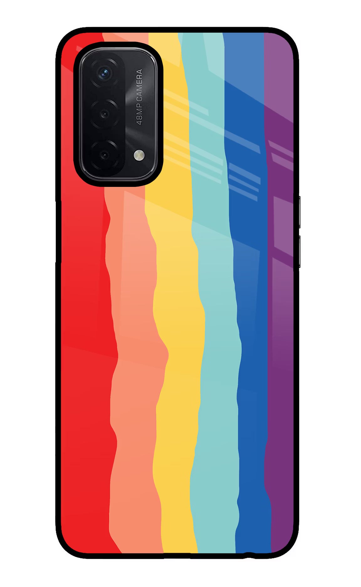 Rainbow Oppo A74 5G Glass Case