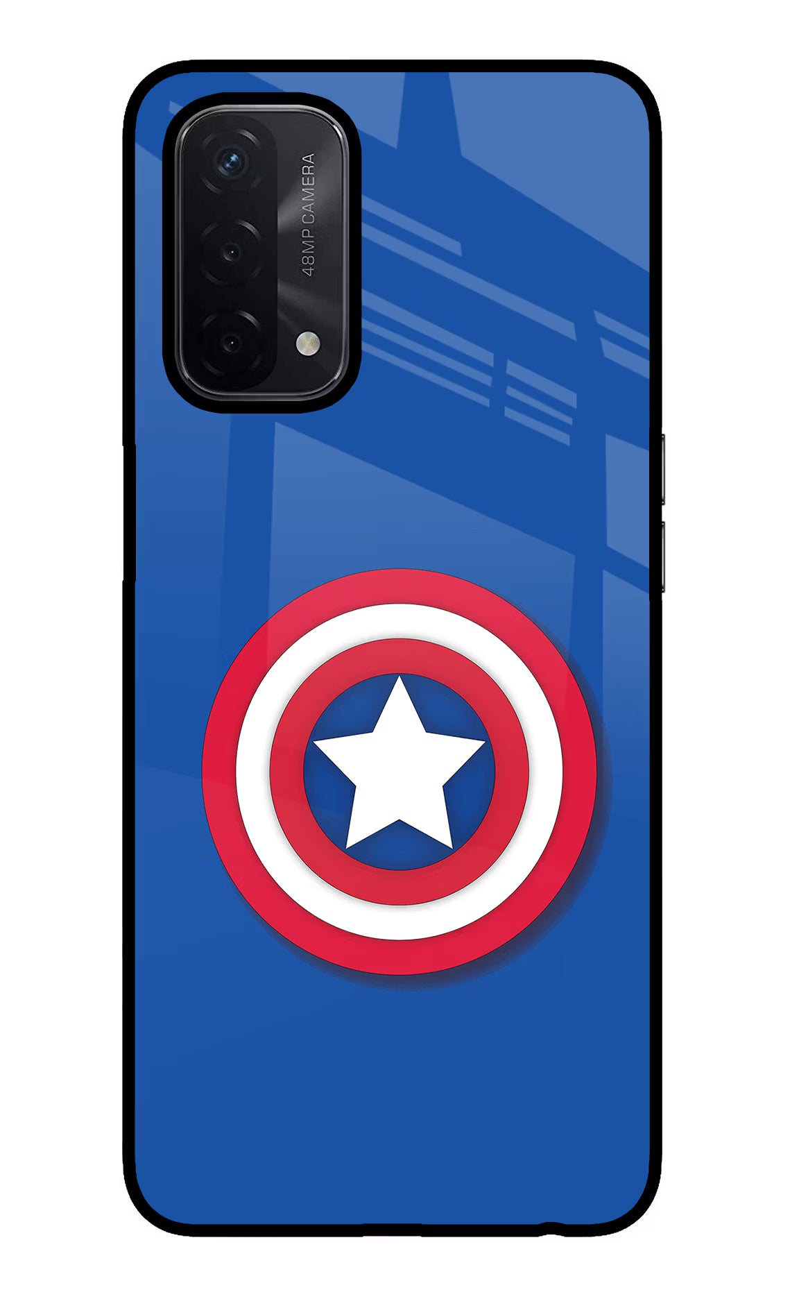 Shield Oppo A74 5G Glass Case Back Cover by Casekaro
