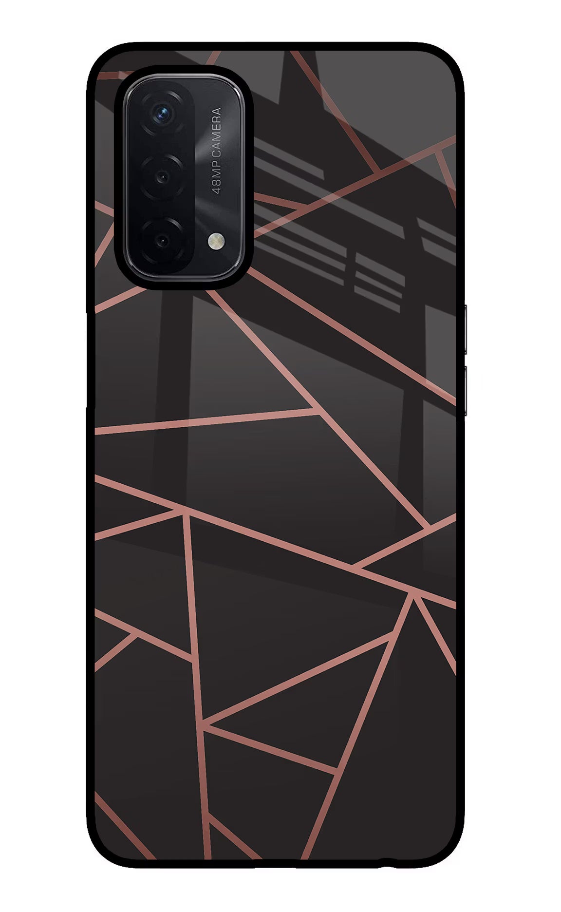 Geometric Pattern Oppo A74 5G Glass Case Back Cover by Casekaro