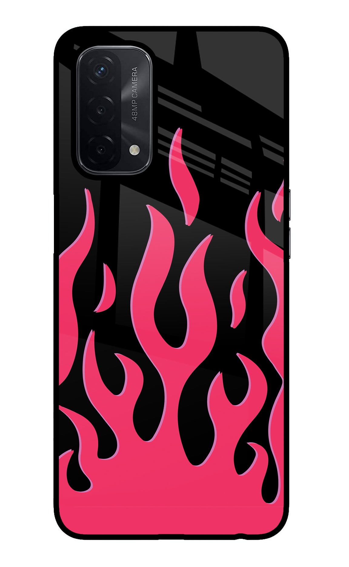 Fire Flames Oppo A74 5G Back Cover