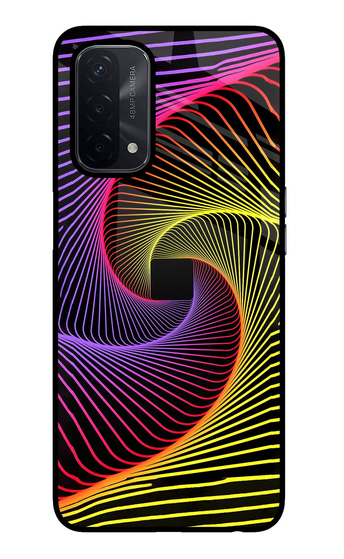 Colorful Strings Oppo A74 5G Glass Case