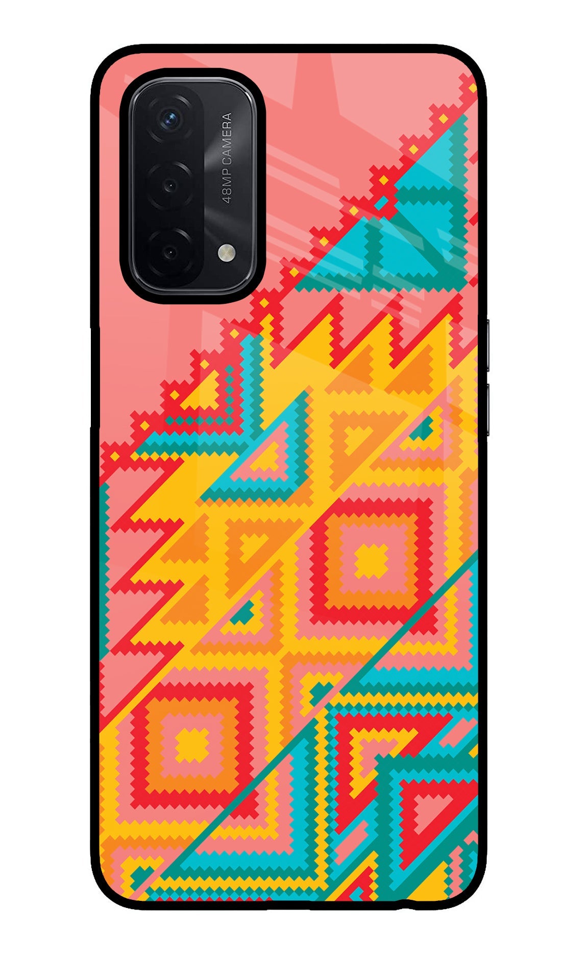 Aztec Tribal Oppo A74 5G Glass Case