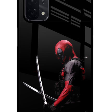 Deadpool Oppo A74 5G Glass Case Back Cover by Casekaro
