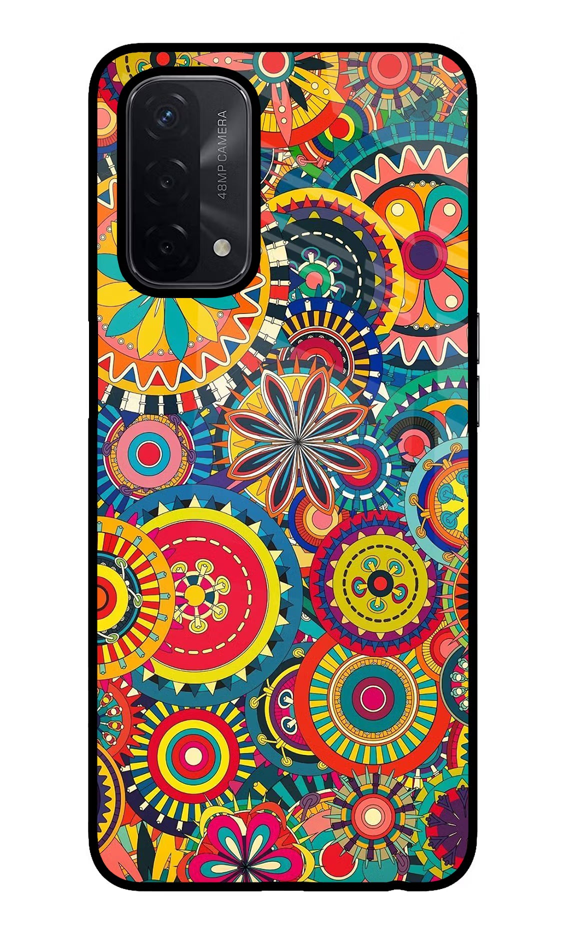 Gol Gol Art Oppo A74 5G Glass Case Back Cover by Casekaro