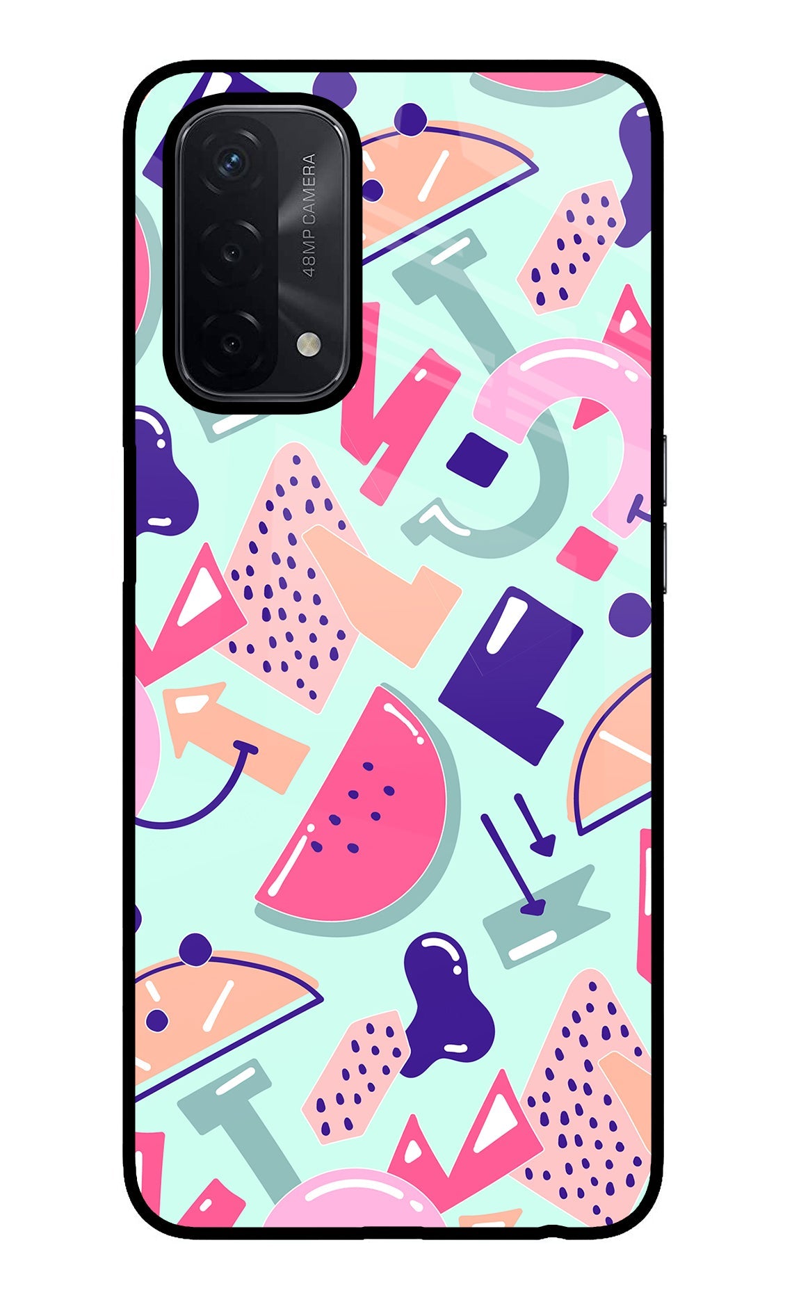 Doodle Pattern Oppo A74 5G Back Cover