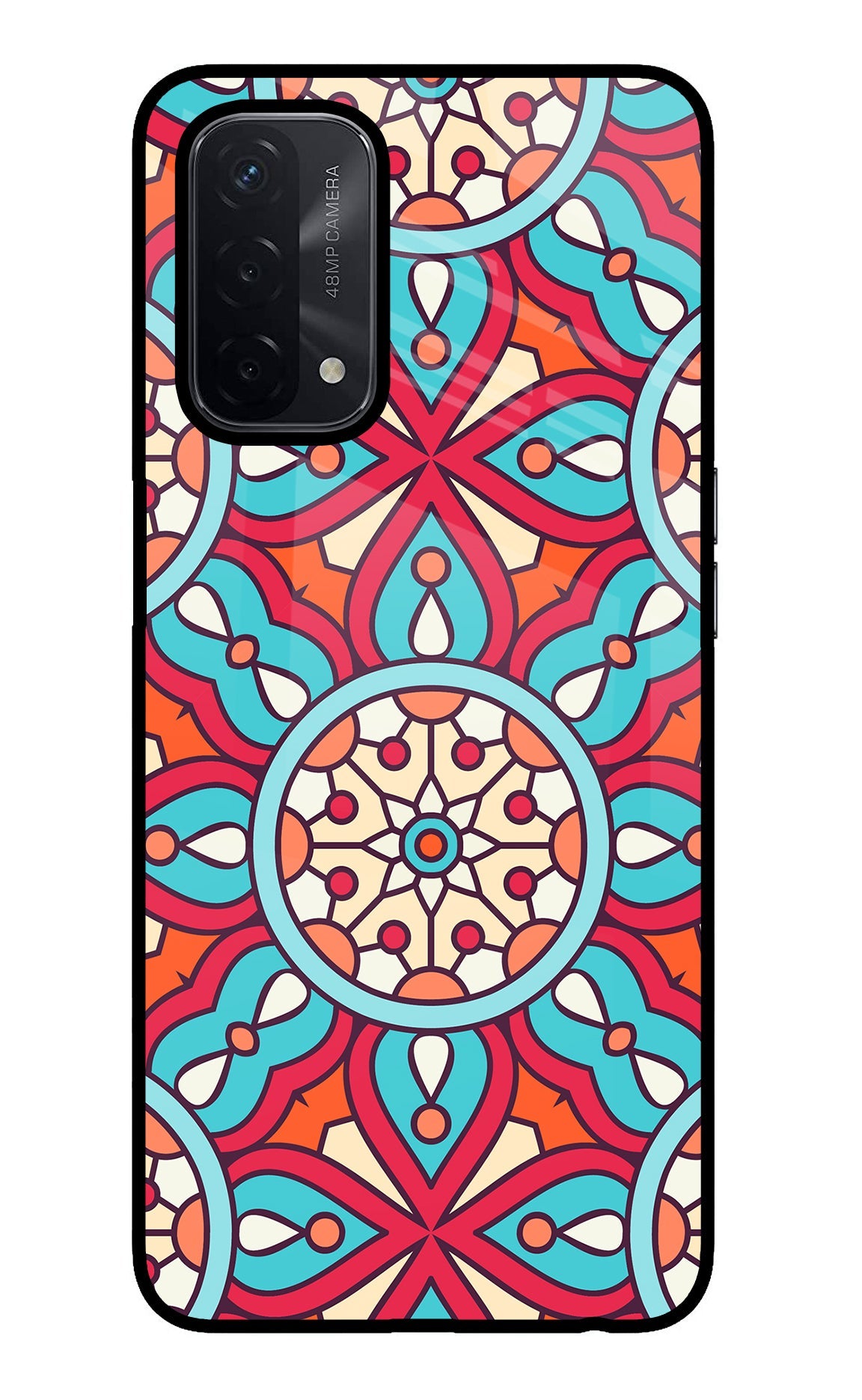 Mandala Geometric Oppo A74 5G Glass Case