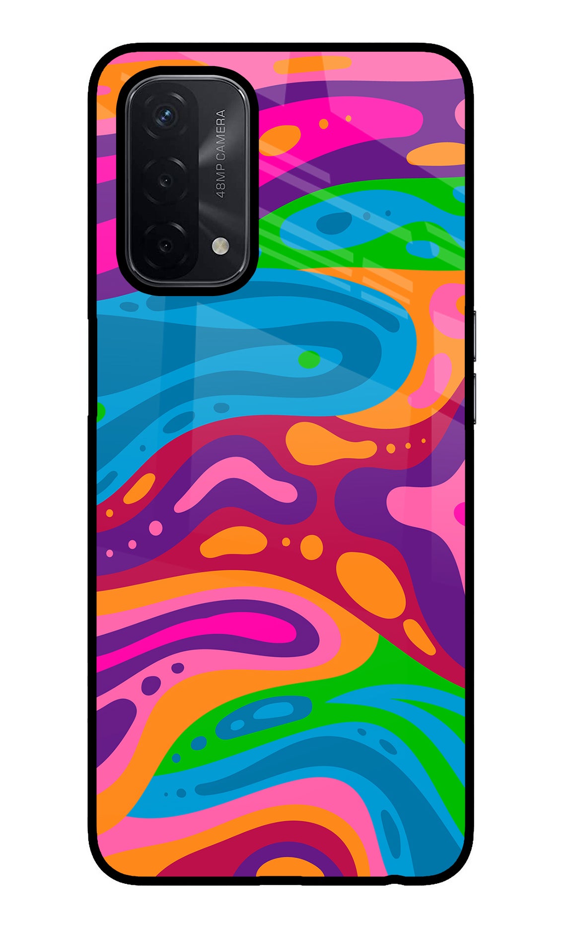 Trippy Pattern Oppo A74 5G Back Cover