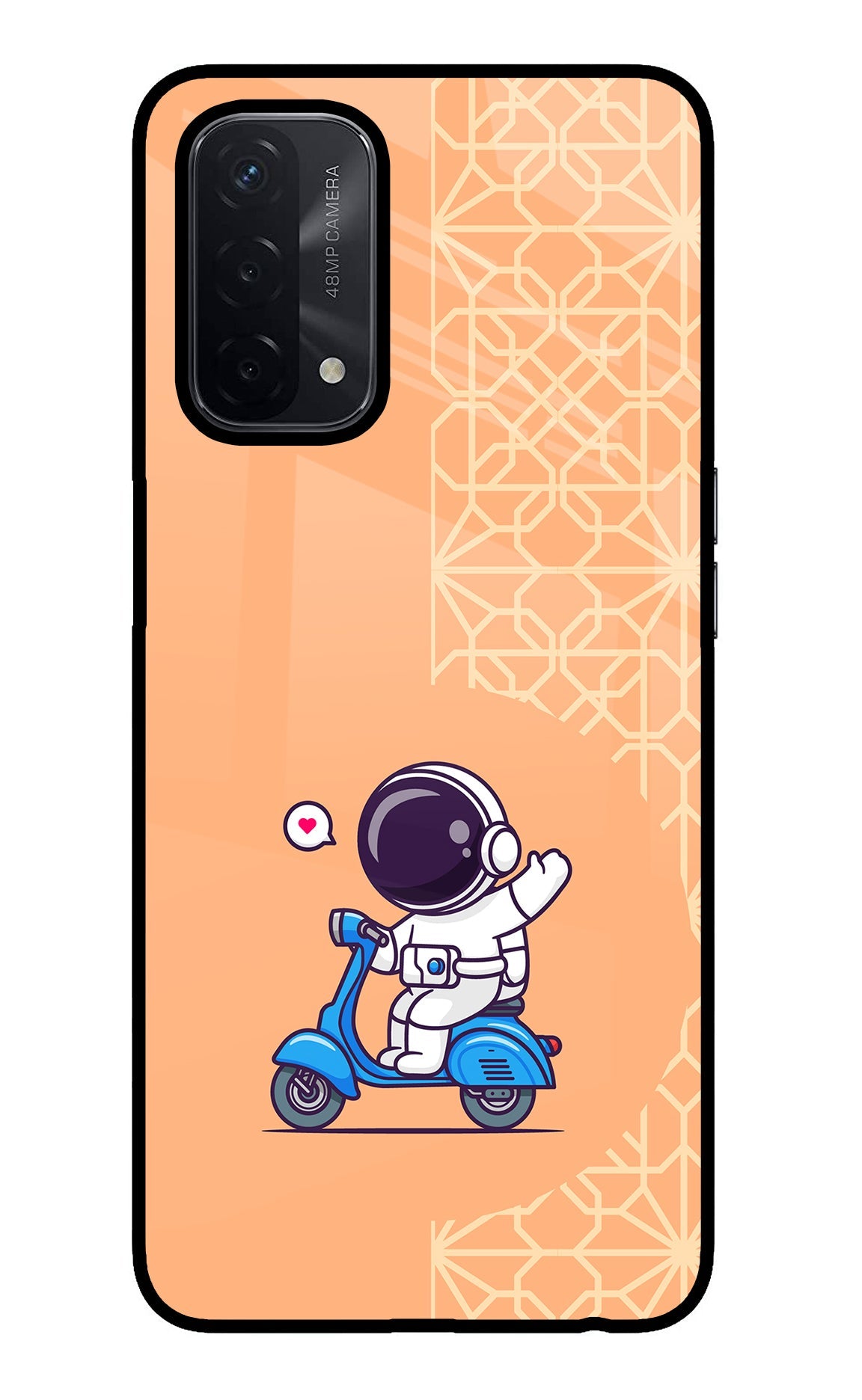 Cute Astronaut Riding Oppo A74 5G Back Cover