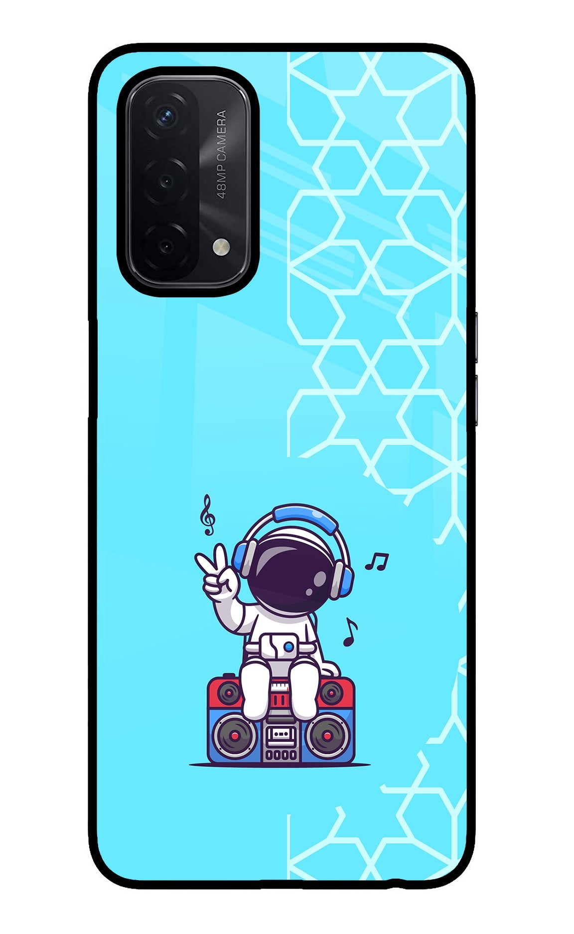 Cute Astronaut Chilling Oppo A74 5G Back Cover