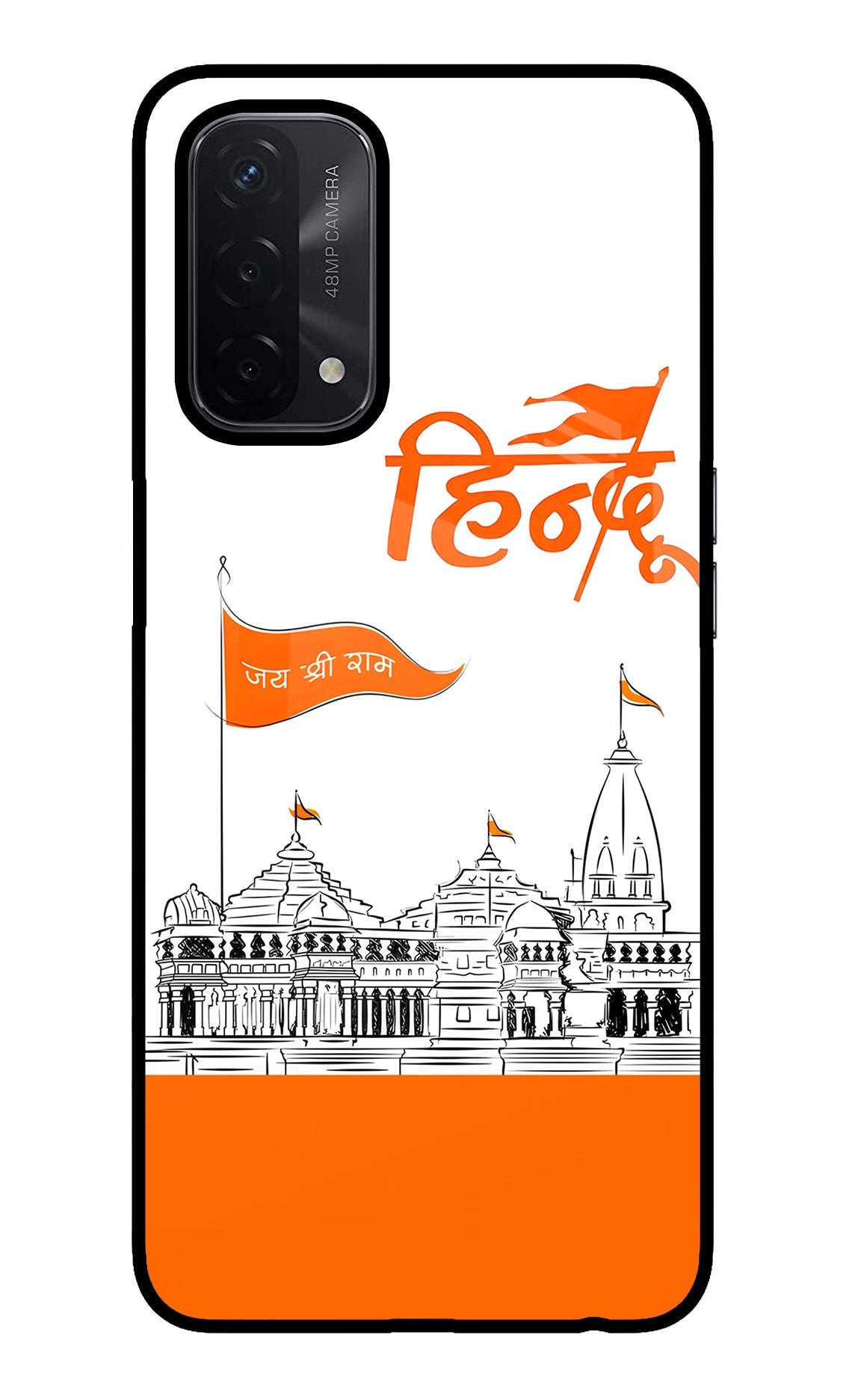 Jai Shree Ram Hindu Oppo A74 5G Glass Case